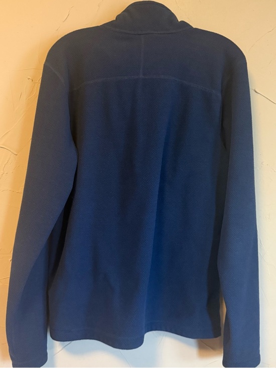 The North Face Men's Medium Texture Cap Rock Fleece Navy 1/4 Zip Gorpcore Cabin - Picture 7 of 12